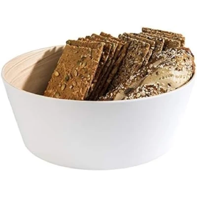 Afbeelding van APS &quot;Frida&quot; Bowl, melamine kom, Ø 22 cm, 10,5 cm hoog, wit/beige, voor 3,4 liter inhoud