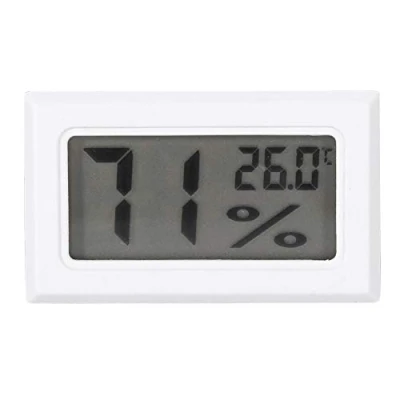 Afbeelding van Tonysa Nauwkeurige Vochtigheidsthermometer, Digitale Vloeibare Kristallen Weergave Thermometer Binnenvochtigheidsmeter voor Thuis, Kantoor, Kas (wit)