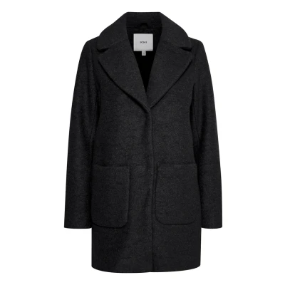 Afbeelding van ICHI Ihstipa JA Halflange jas, Dames, Maat: 42, Black solid