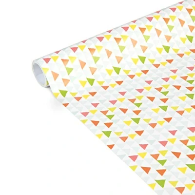 Afbeelding van Clairefontaine Excellia Tiny Rolls 223869C inpakpapierrol, 5 m x 35 cm, 80 g, 1 rol, gekleurde driehoek