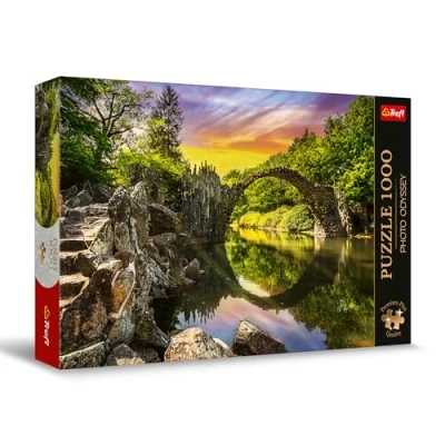 Afbeelding van Trefl Premium Plus Quality Puzzle Photo Odyssey: Rakotz brug in Kromlau, Duitsland 1000 stukjes, Unieke fotoserie, Perfect passende elementen, voor volwassenen en kinderen vanaf 12 jaar