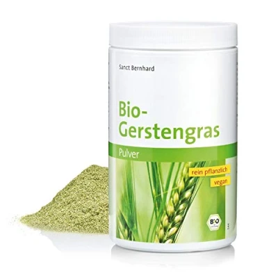 Afbeelding van Sanct Bernhard Bio gerstengras poeder extra kwaliteit, inhoud 400 g, DE ÖKO 001