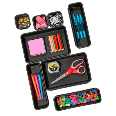 Afbeelding van Madesmart interlocking lade organizer vuilnisemmer 8 Bin, 1 set