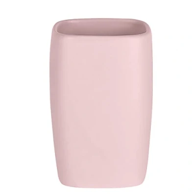 Afbeelding van Spirella Tandenborstelbeker Tandenborstelhouder Retro 7x11 cm Pastel Roze