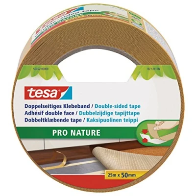 Afbeelding van 1x Tesa dubbelzijdig tapijt Tape wit op rol 25 meter (klussen)