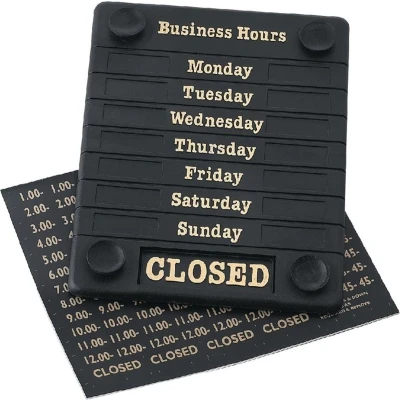 Afbeelding van Deurbord Open Closed met openingstijden
