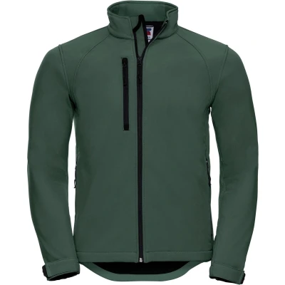Afbeelding van Russell Heren Waterbestendig &amp; Winddicht Softshell jasje (Fles Groen) Maat S