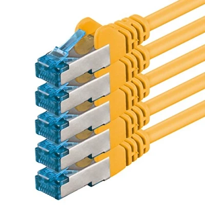 Afbeelding van 1aTTack, Cat6, Cat6a, Lan RJ45, 8P8C, 10Gbps, geel, 5 stuks