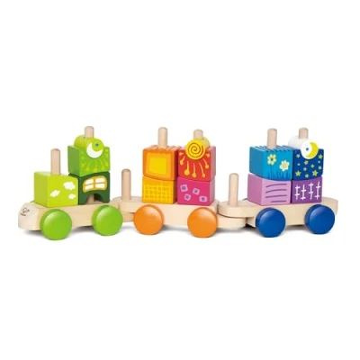 Afbeelding van Hape E0417 Fantastia Train Wooden Building Blocks