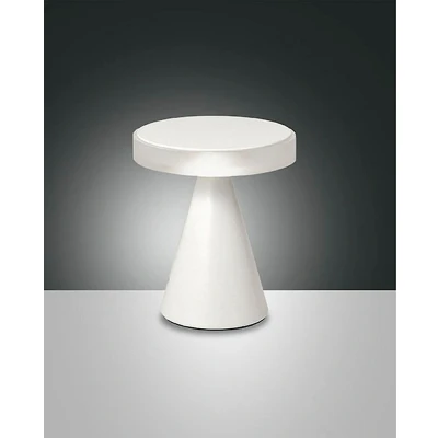 Afbeelding van Fabas Luce Neutra LED tafellamp, hoogte 20 cm, wit, touchdimmer