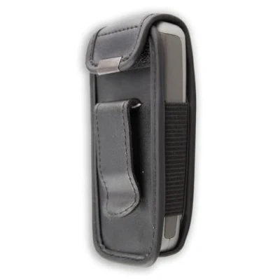 Afbeelding van caseroxx Leren tas met riemclip voor Nokia 1600 uit echt leer, mobiele telefoonhoes riem (met venster gemaakt van vuilafstotende transparante film erin zwart)