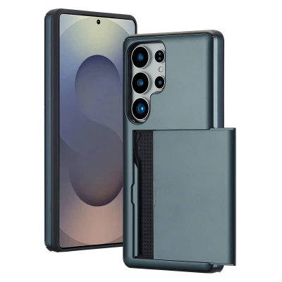 Afbeelding van imoshion Hoesje met pasjeshouder Geschikt voor Samsung Galaxy S25 Ultra Backcover Donkerblauw
