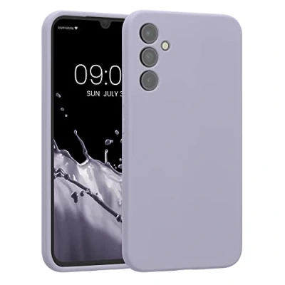 Afbeelding van kwmobile telefoonhoesje geschikt voor Samsung Galaxy A34 5G TPU backcover met siliconen coating Smartphone case in pastel lavendel