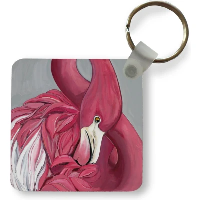 Afbeelding van Sleutelhanger Uitdeelcadeautjes Flamingo Roze Vogel Dieren Plastic