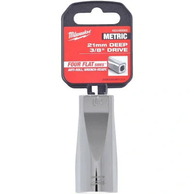 Afbeelding van Milwaukee Accessoires 3/8&quot; Lange Dop Metrisch 21 mm 4932480002