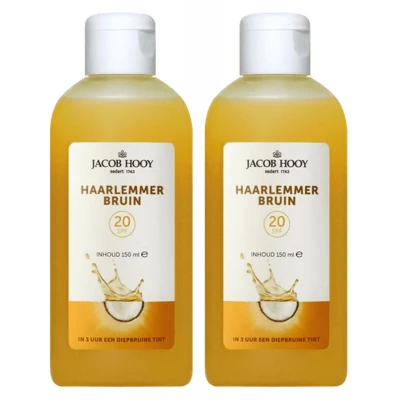 Afbeelding van 2x Jacob Hooy Haarlemmerbruin SPF 20 Snelbruiner Zonnebrand Aantal 2 150 ml
