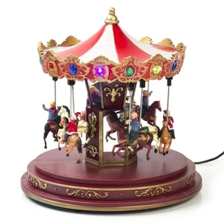 Afbeelding van Kerstdorp Lumineo Carrousel (14 LEDs, Beweging, Licht, Binnen)