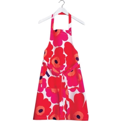Afbeelding van Marimekko schort Pieni Unikko Rood