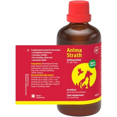 Afbeelding van Anima Strath Vloeibaar voedingssupplement en vitaminen voor honden katten, multivitamine met 61 micronutriënten mineralen, kruidengist versterkt het immuunsysteem de