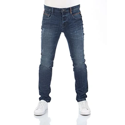Afbeelding van Riverso RIVCaspar Herenjeans, jeansbroek, slimfit, used look, katoen, denim, stretch, zwart, blauw, grijs, W29, W30, W31, W32, W33, W34, W36, W38 en W40, 30W x 32L