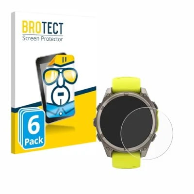 Afbeelding van BROTECT Screenprotector voor Garmin Fenix 8 Solar (47 mm) Folie Beschermfolie transparant (6 Stuks)