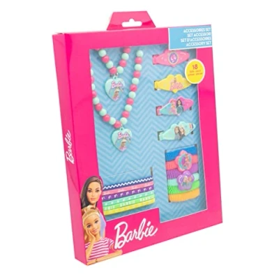 Afbeelding van Joy Toy 20211230LLRYLShowerSLEX04021YLABRVW Barbie Accessoireset, 18 delig, uniseks, kinderen, gebloemd, meerkleurig, 91 cm B x 192 H