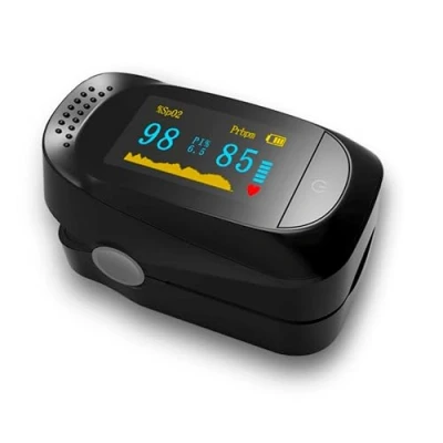 Afbeelding van Behler Instruments Vingerpulsoximeter C101A2 Oxymeter Pulsoxymeter Draagbare Zuurstofsaturatie en Hartslagmeter Saturatiemeter Inclusief Batterijen, Kleuren Display