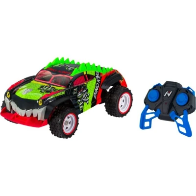 Afbeelding van Nikko RC 10371 Dino Truck op afstand bestuurde auto, offroad voertuig, LifePo4 accu, tot 14 km/u, rijdt water, modder en sneeuw, voor kinderen vanaf 6 jaar volwassenen, ca. 33 cm, groen