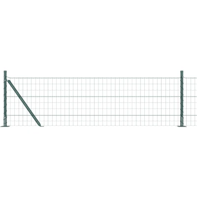 Afbeelding van vidaXL Euro Fence met 13 flenspalen 0.4x25 m gegalvaniseerd staal