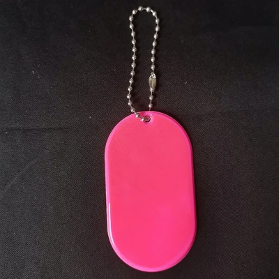 Afbeelding van Reflecterende sleutelhanger 1 stuks Tag Roze