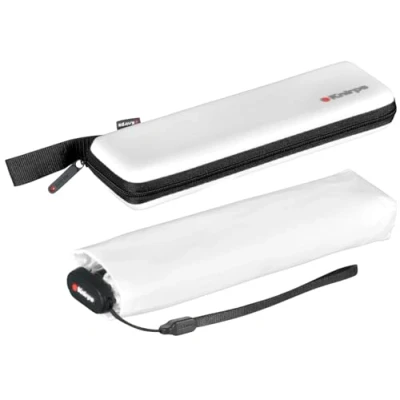 Afbeelding van Knirps Zakparaplu US.050 Ultra Light Slim Handleiding in etui, wit, 90 cm