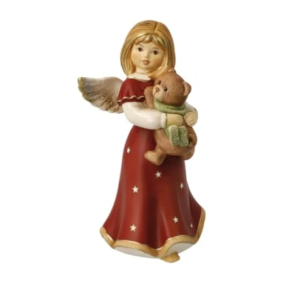 Afbeelding van Goebel Engelfiguur dans met Mij Bordeaux hemelbodes Kerstmis