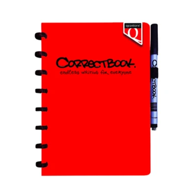 Afbeelding van Notitieboek Correctbook Quantore A5 lijn 40blz rood