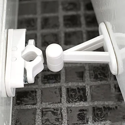 Afbeelding van Kwaliteit Auto Lente Witte Deur Houder Catch/Lock Bevestigingen Inbegrepen Slaapkamer/Badkamer/Woonkamer/Kantoor Stop Wedge