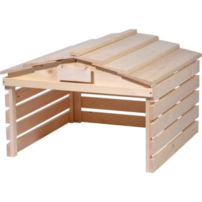 Afbeelding van dobar® Garage voor robotmaaier van hout met afneembaar dak, schuilplaats individueel schild 78,5 x 74 52,5 cm natuur