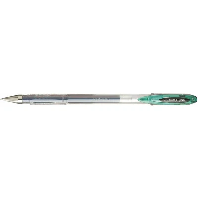 Afbeelding van Liquid ink ballpoint pen Uni Ball Rollerball Signo Basicos UM 120 Groen 12 Stuks