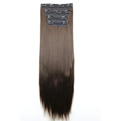 Afbeelding van CAISHA XXL 4 Delige Set Clip In Extensions Haarverlenging Haarstukje Volumineus Glad Chocoladebruin CES303