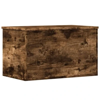 Afbeelding van vidaXL Opbergbox 60x35x35 cm bewerkt hout gerookt eikenkleurig