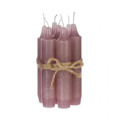 Afbeelding van Comforder Kaarsenset (7 stuks), 11 cm staafkaarsen lavendel, tafelkaarsen, eenkleurig, 4 uur brandduur