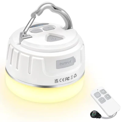 Afbeelding van Camping Lantaarn, lanktoo 2 in 1 oplaadbare LED campinglamp met afstandsbediening en powerbank oplader 6400mAh IP65 Ultral Bright Tent Light voor wandelen vissen noodgevallen