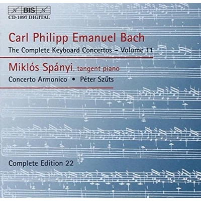 Afbeelding van Miklós Spányi, Concerto Armonico C.P.E. Bach: Keyboard Concertos Vol.11 (CD)