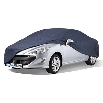 Afbeelding van cartrend Volledige garage &quot;New Generation&quot;, autoafdekzeil, weerbestendig, wasbare afdekking, polyester blauw, met opbergtas, maat XL