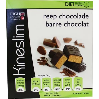 Afbeelding van Kineslim Chocolade Repen, 4 stuks