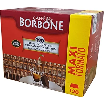 Afbeelding van Caffè Borbone 120 Capsule Compatibili con Macchine Lavazza A Modo Mio Gusto Decisa