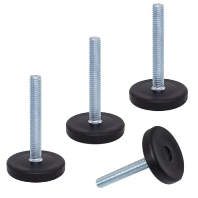 Afbeelding van SKIR&#039;CO 4 stuks, meubelstelpoten, M6 x 40 mm, verstelbare ronde poten met een diameter van 30 draadnivellervoet