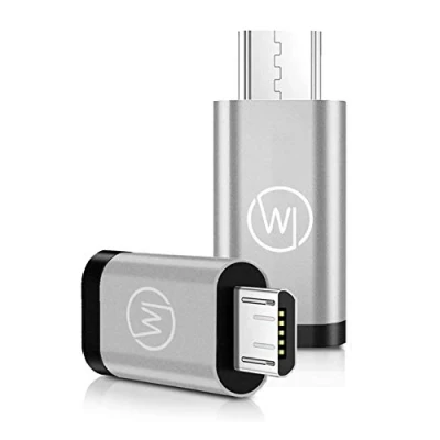 Afbeelding van Wicked Chili MicroUSB naar USB C OTG (On The Go) Adapter compatibel met Huawei EnVizion 360 en camera&#039;s voor Smartphone Micro Mobiele telefoons (set van