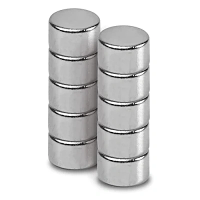 Afbeelding van MAUL Neodymium Magneet Ø 5 x 3 mm (10 stuks) Magneten voor veelzijdig gebruik rond met elegant en modern design sterk magneetbord, magneetband zilver