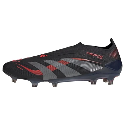Afbeelding van adidas Performance Predator Elite Laceless FIRM Ground Voetbalschoenen met kunststof noppen, Heren, Maat: 45 1/3, Core black/grey four/lucid red