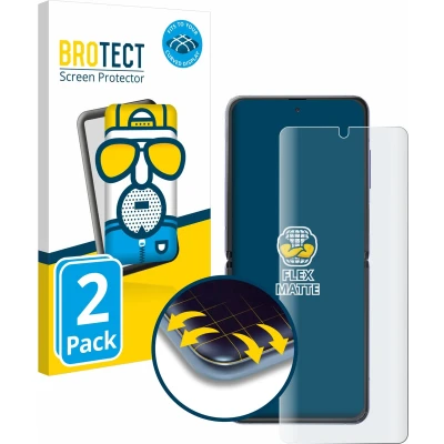 Afbeelding van BROTECT Screenprotector voor Samsung Galaxy Z Flip / 5G Folie Beschermfolie matte volledig dekking (2 Stuks)