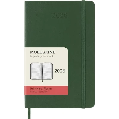 Afbeelding van Moleskine 12 Maanden Agenda 2026 Dagelijks Pocket Zachte Kaft Mirte Groen